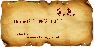 Hermán Máté névjegykártya
